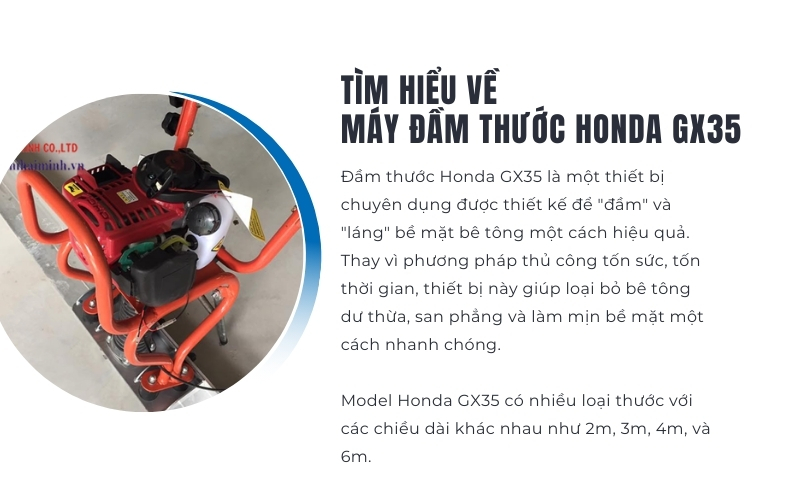 Tìm hiểu về máy đầm thước Honda GX35